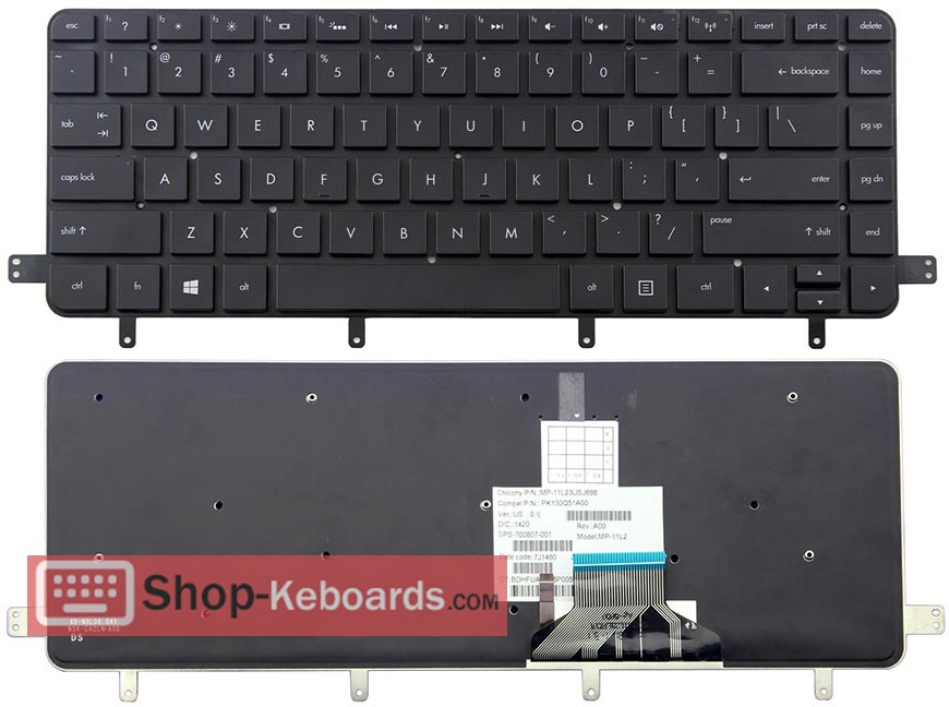 HP 703118-161 Keyboard replacement