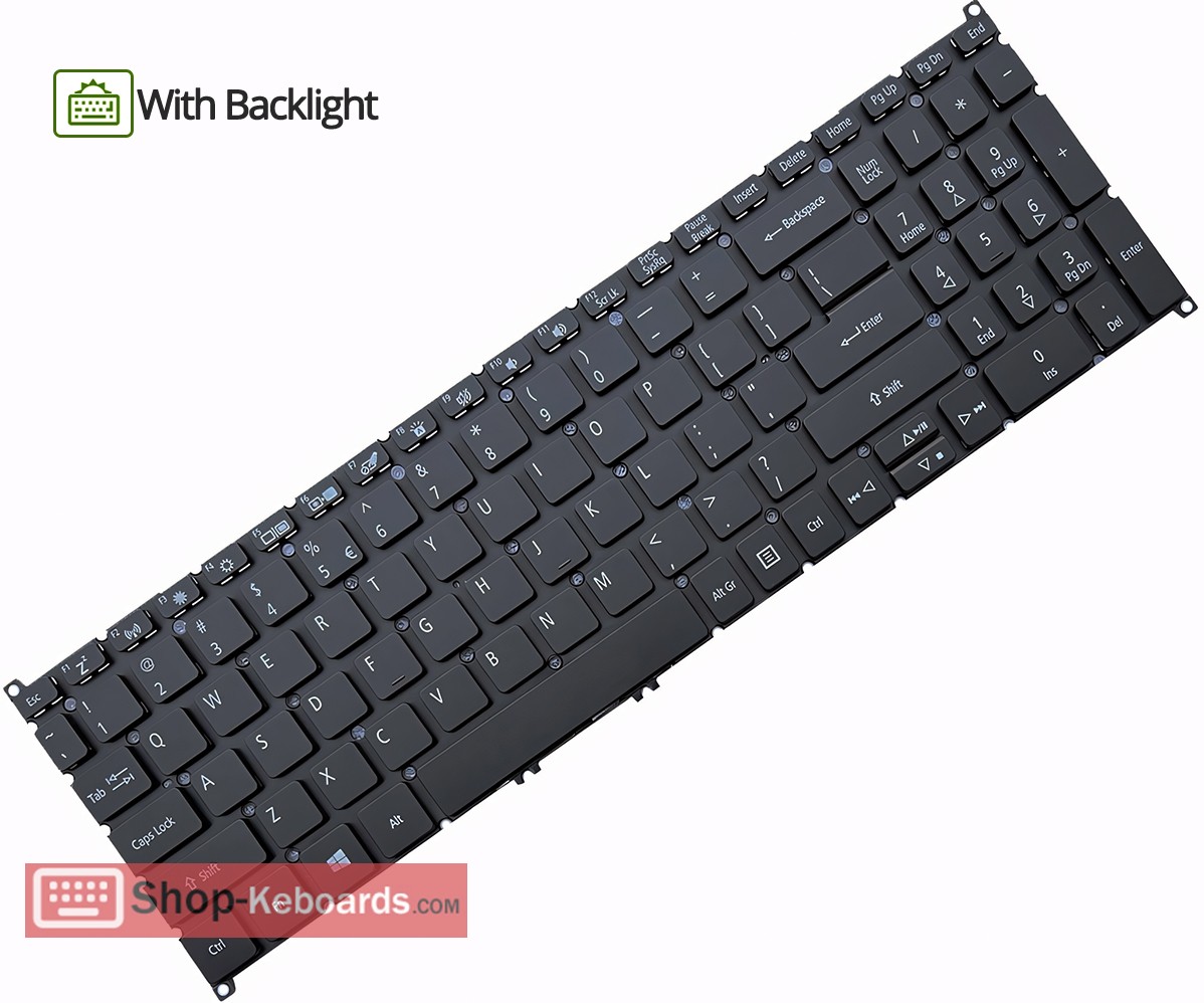 Acer SPIN SP515-51GN-83NU  Keyboard replacement