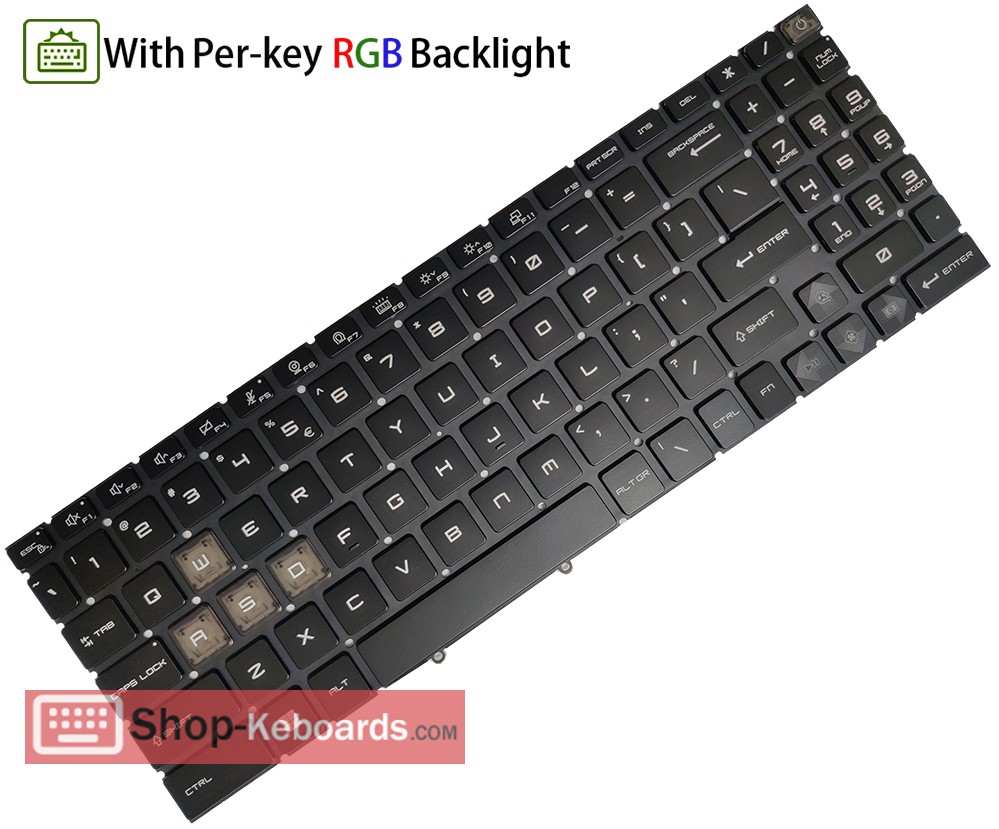 MSI VECTOR GP68HX 13VI Keyboard replacement