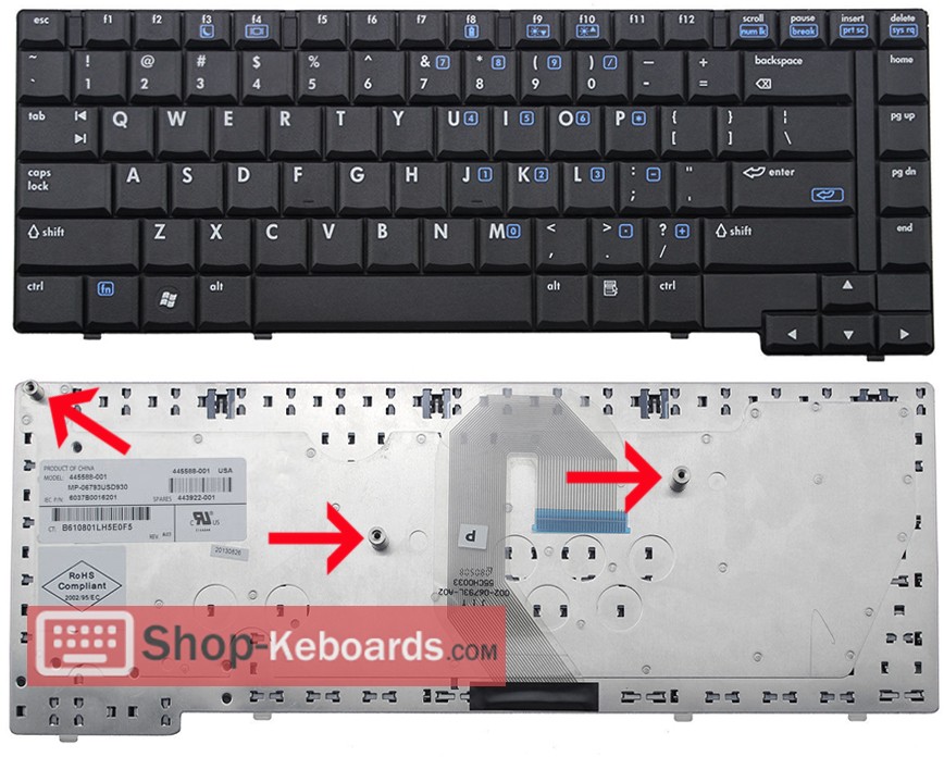 HP 443922-251  Keyboard replacement