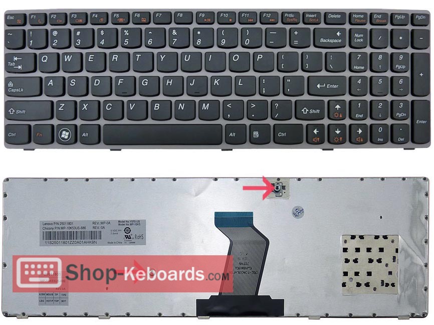 Lenovo 25011732  Keyboard replacement